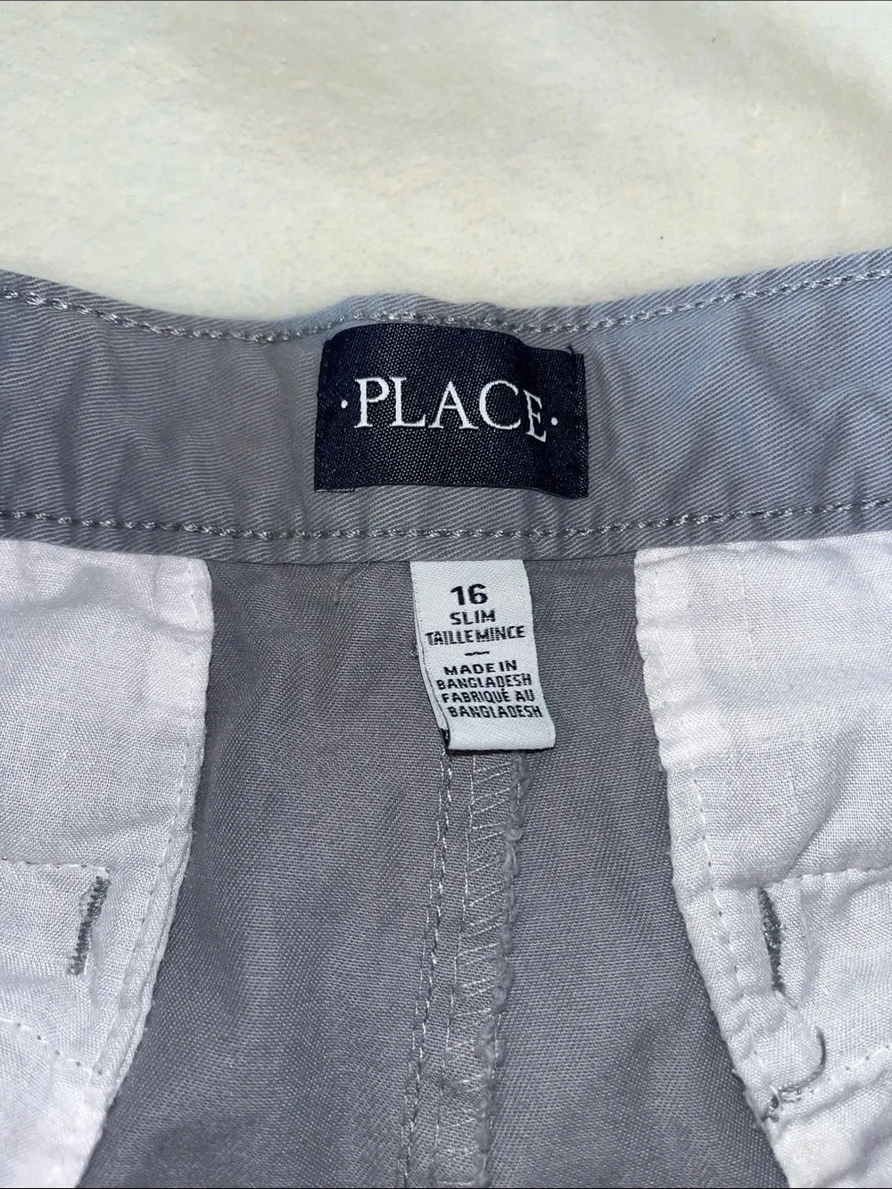 The Children's Place Boys' Gray Straight-Leg Chinos 16Slim
